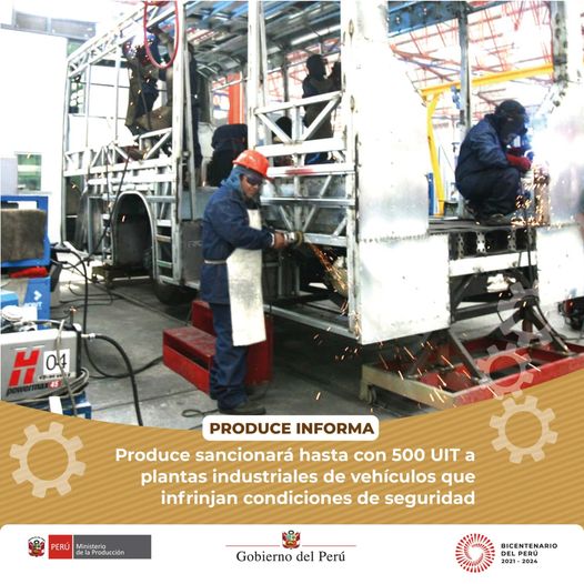 Produce sancionará hasta con 500 UIT a plantas industriales de vehículos que infrinjan condiciones de seguridad￼