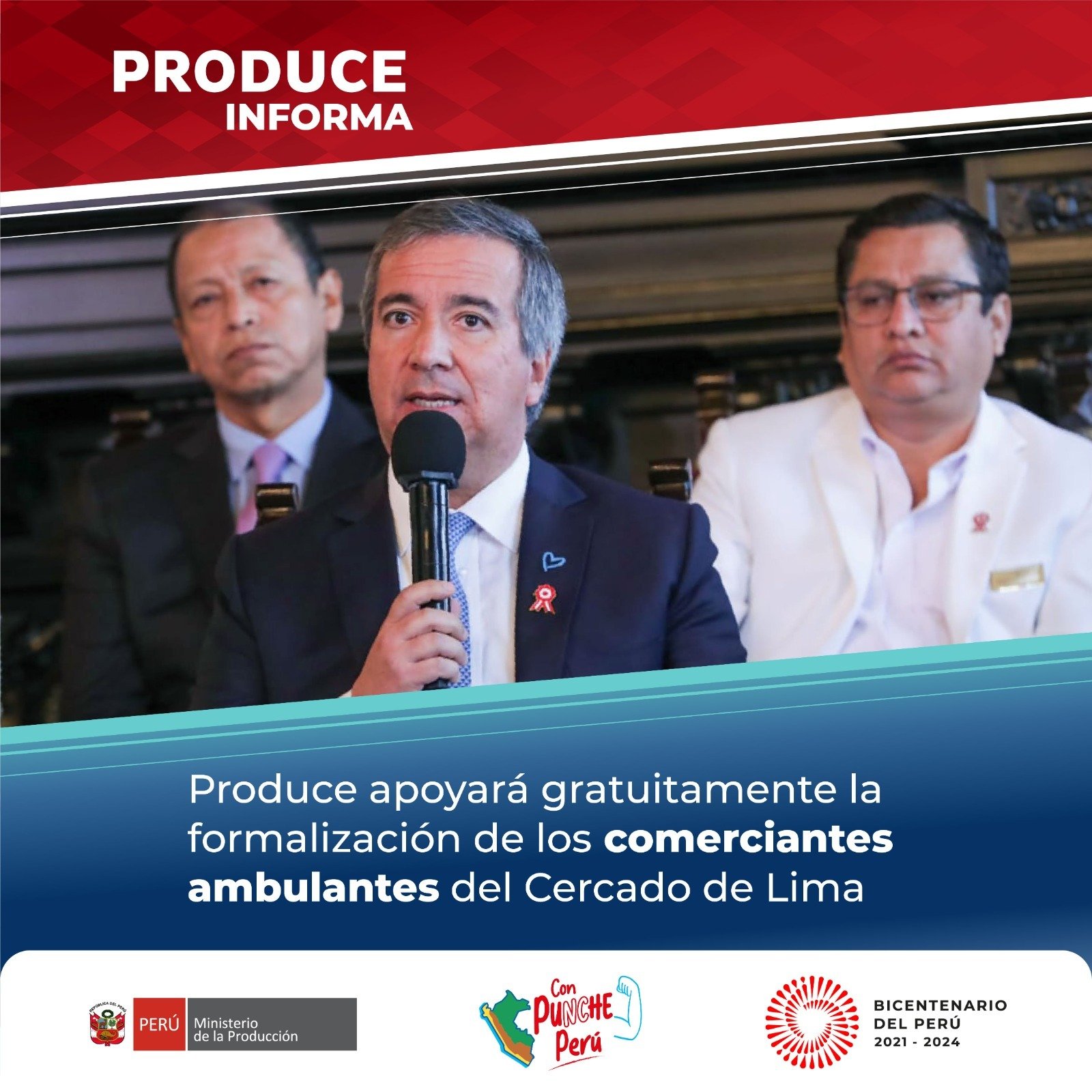 Produce apoyará la formalización de más de 5000 ambulantes del Cercado de Lima